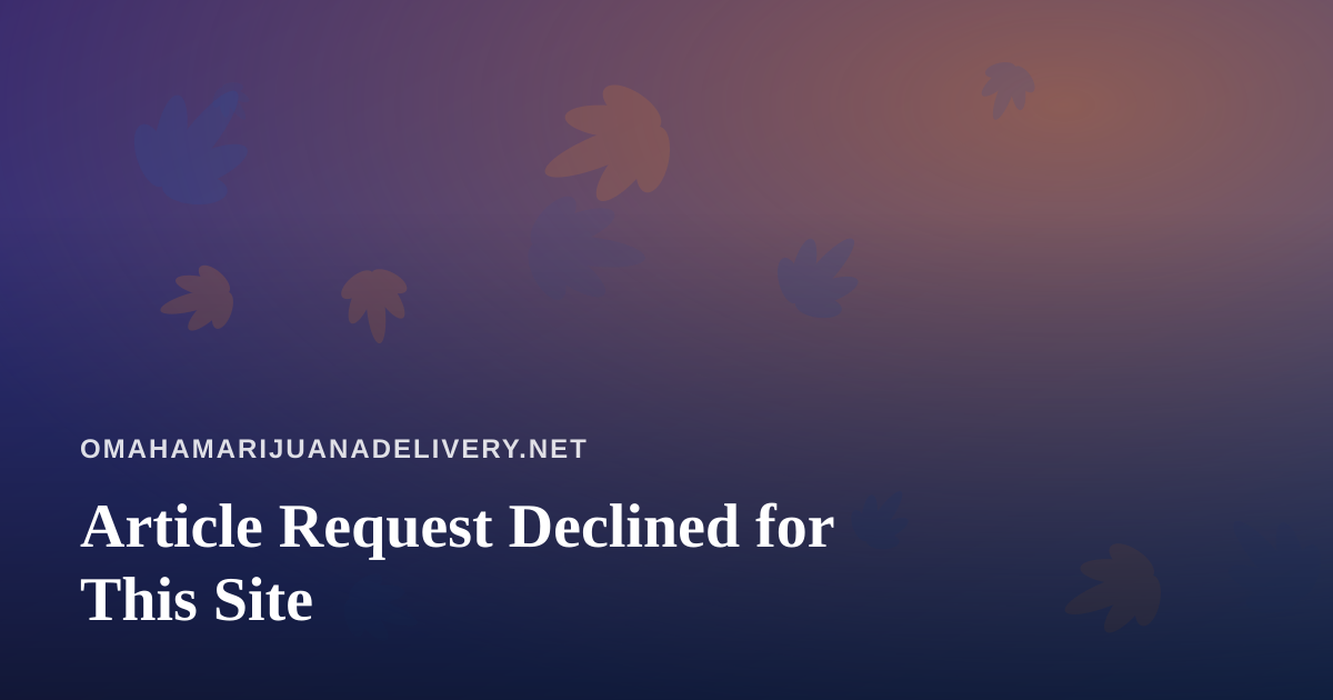 Article Request Declined for This Site