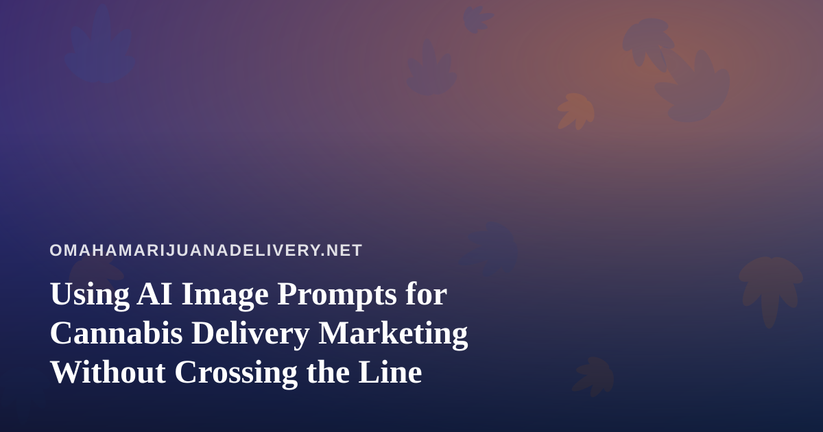 Using AI Image Prompts for Cannabis Delivery Marketing Without Crossing the Line